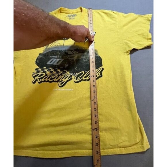 AMP Racing Club Any Means Possible Shirt Mens 2XL Yellow‎ Short Sleeve Tee Rare. - Picture 7 of 8